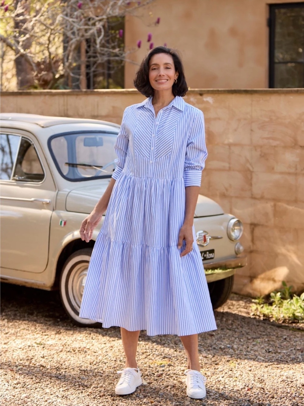 Maye Dress jasmine shirt dress Maye The Label Blue Striped M Petite Quiet Luxury